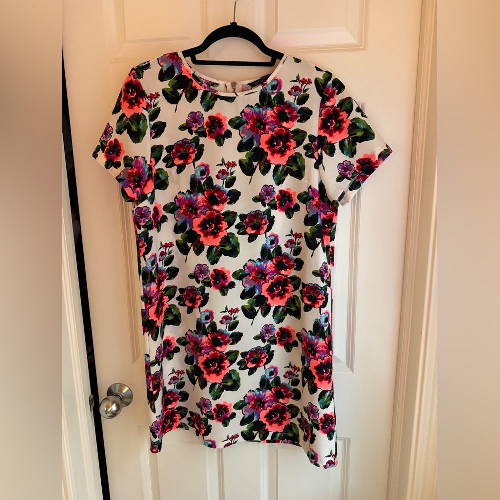 Felicity & Coco Floral Mini Dress - Pink and Green